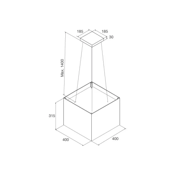 Máy hút mùi đảo Malloca Concrete K 400BR