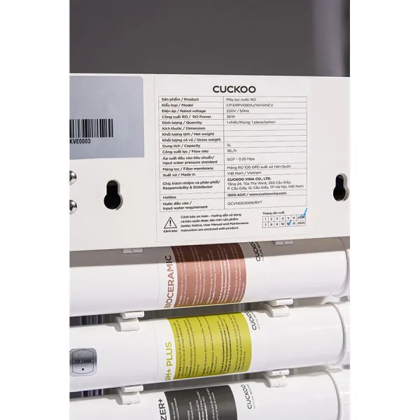 Máy lọc nước để gầm 9 lõi Cuckoo CP-ERPV0901U/WHVNCV