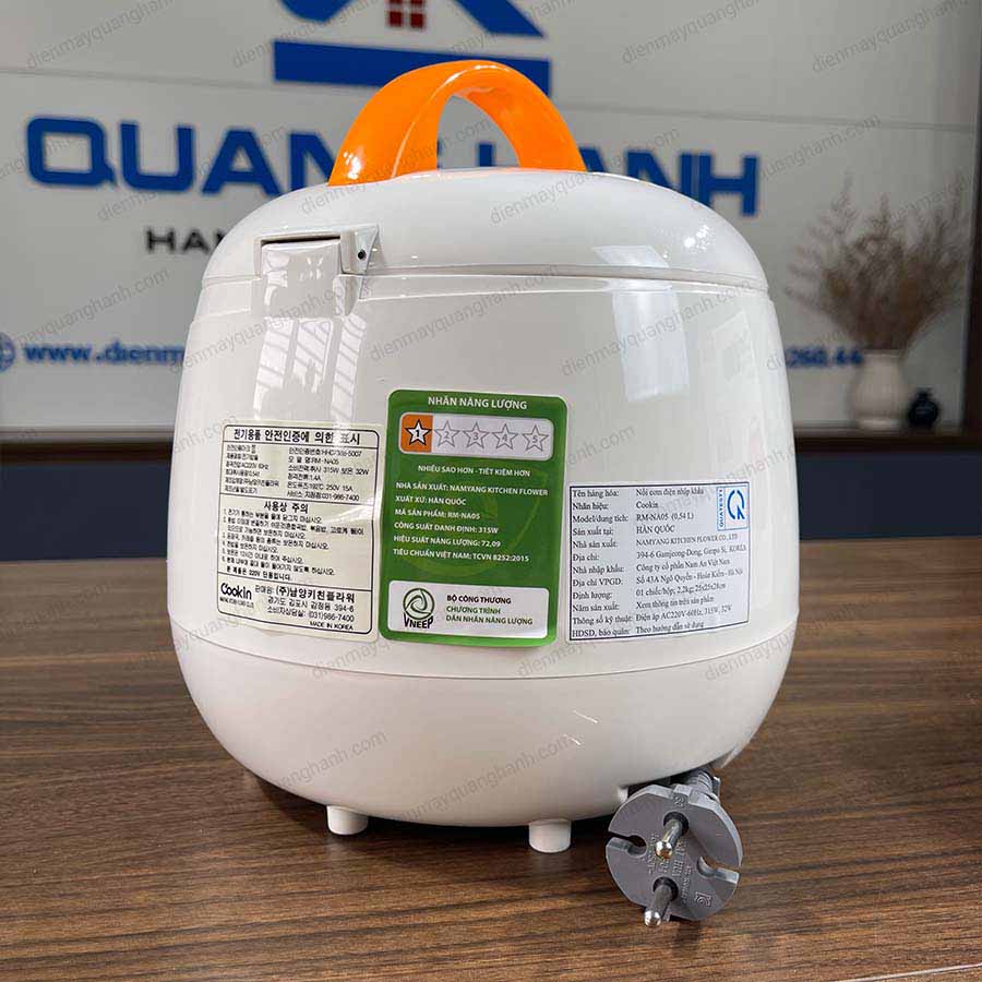Ảnh thực tế Nồi cơm điện Cookin RM-NA05 dung tích 0.5 lít