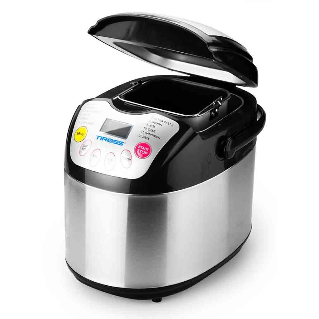 Máy làm bánh mỳ Tiross TS821 12 chức năng, công suất 600W