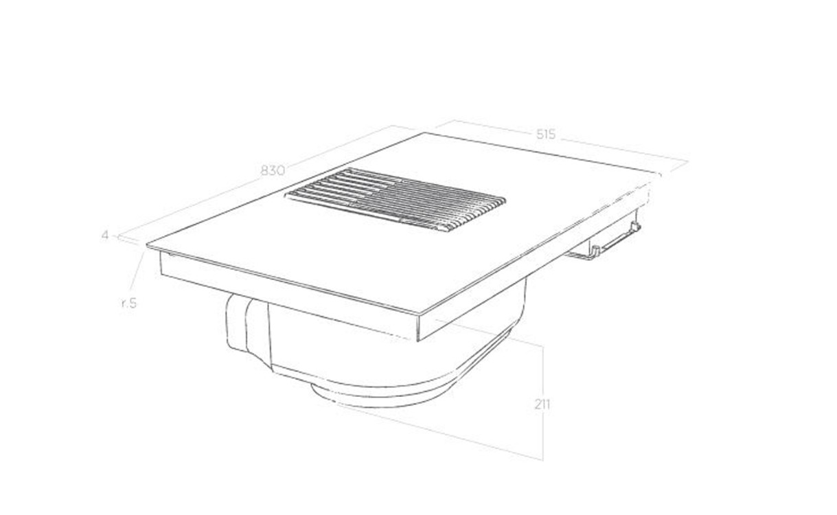 Bếp từ kết hợp hút mùi Elica NIKOLATESLA LIBRA BL/A/83-PRF0147744