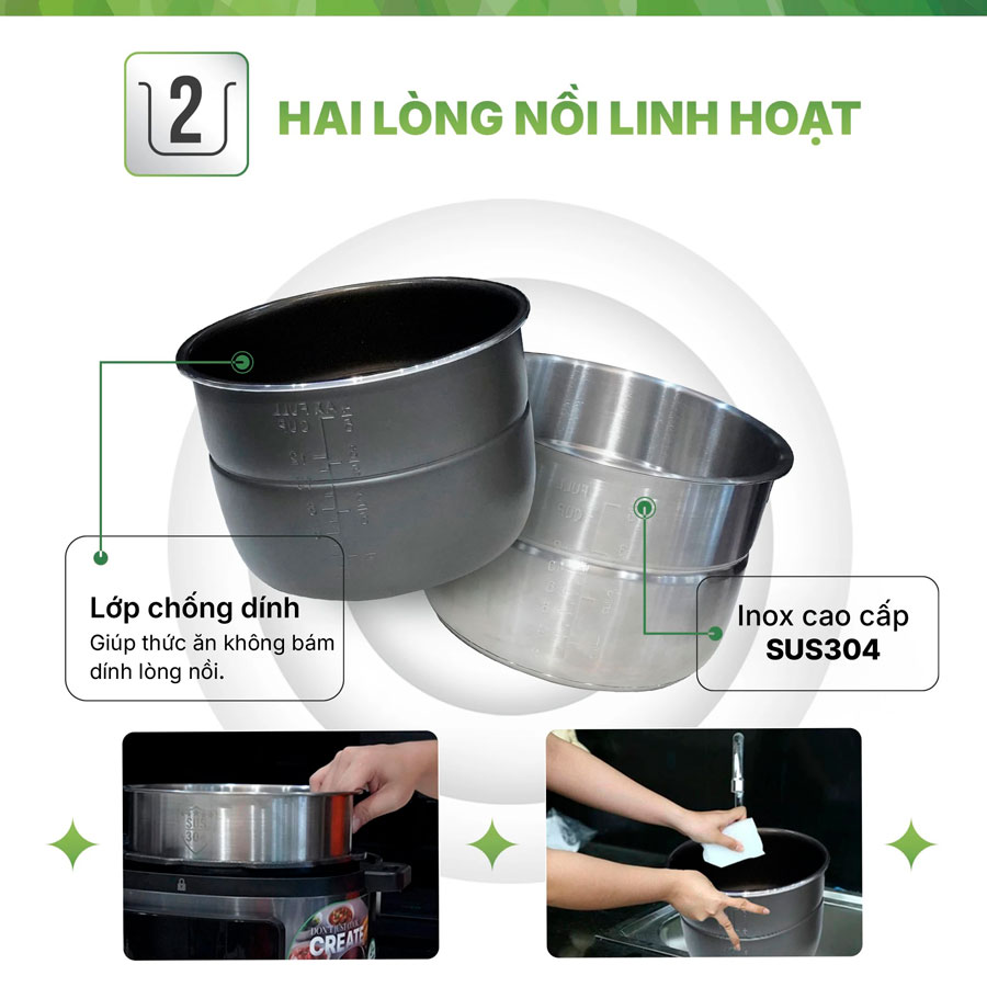 Giữ trọn tinh hoa ẩm thực với lòng nồi cao cấp