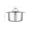 Nồi inox 3 lớp cao cấp đáy liền Trimax XS EL3750 size 28cm
