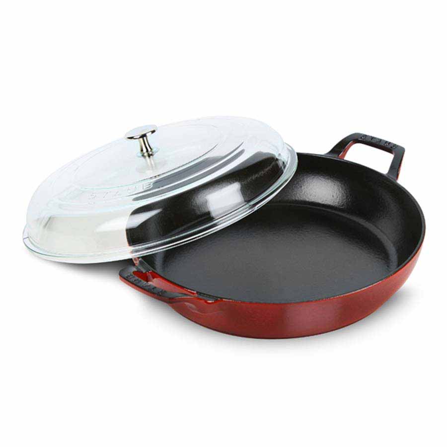 Nồi gang Staub Hexagon màu đỏ cherry 28cm – 3.7L - toàn cảnh sản phẩm
