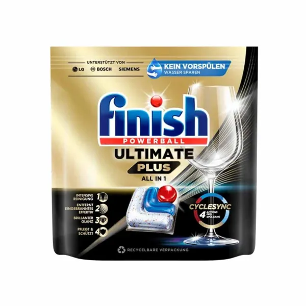 Viên rửa bát Finish Ultimate Plus All in one 18 viên