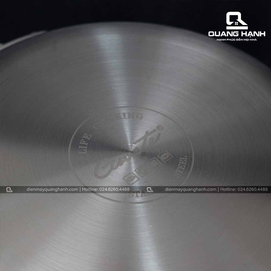 Ảnh thực tế Chảo Inox chống dính cao cấp Ciwete 24cm SS0203-B