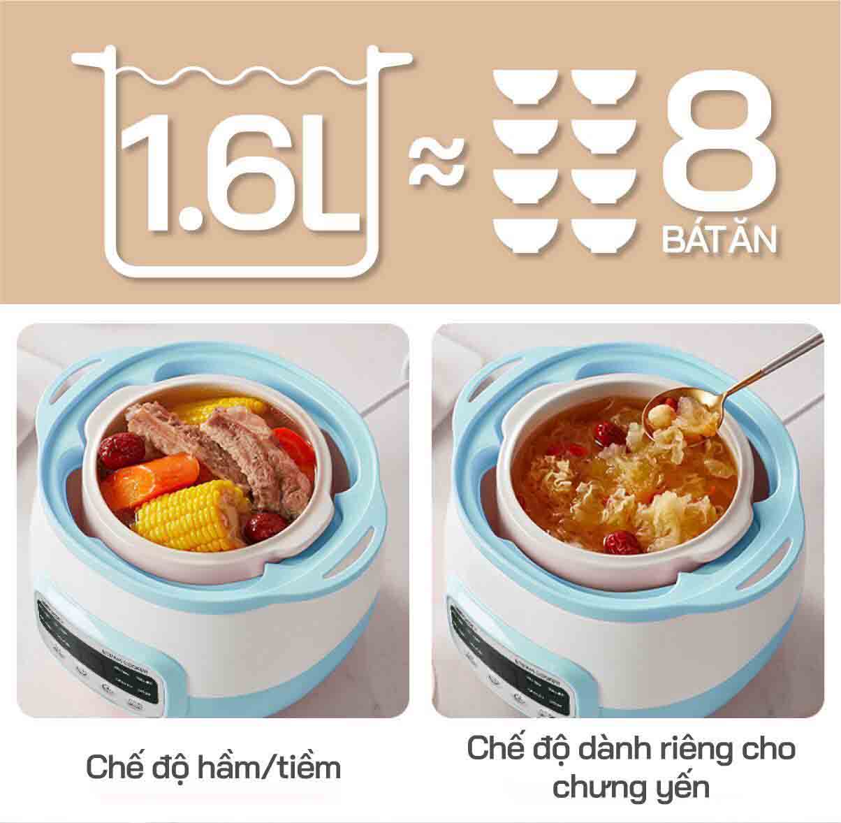 Nồi Hầm Chậm Cách Thủy 2GOOD A300 3.1 Lít
