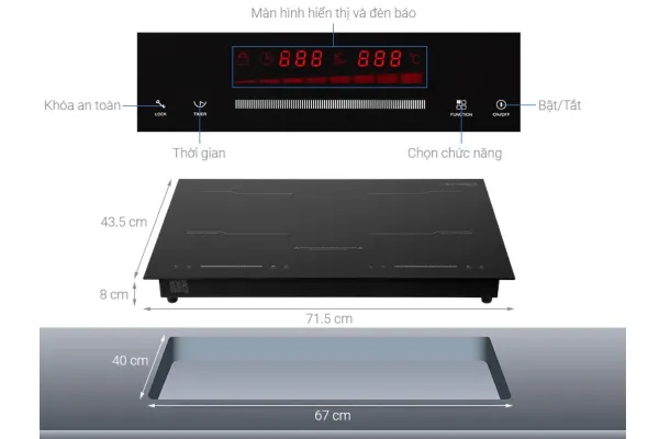 Bếp từ đôi Junger MK-22