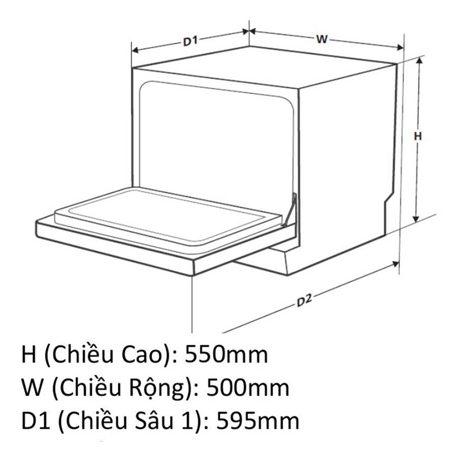Máy rửa bát mini 6 bộ Canzy CZ QP368R