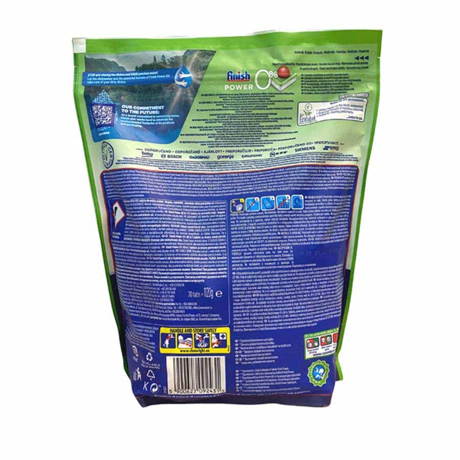 Viên Rửa Bát Finish All In 1 Hữu Cơ Eco 0% 70 Viên