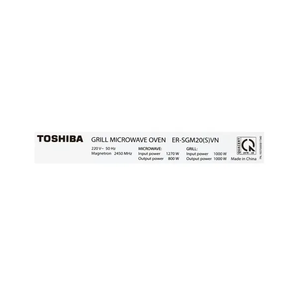 Lò vi sóng Toshiba ER-SGM20(S)VN – 20 lít