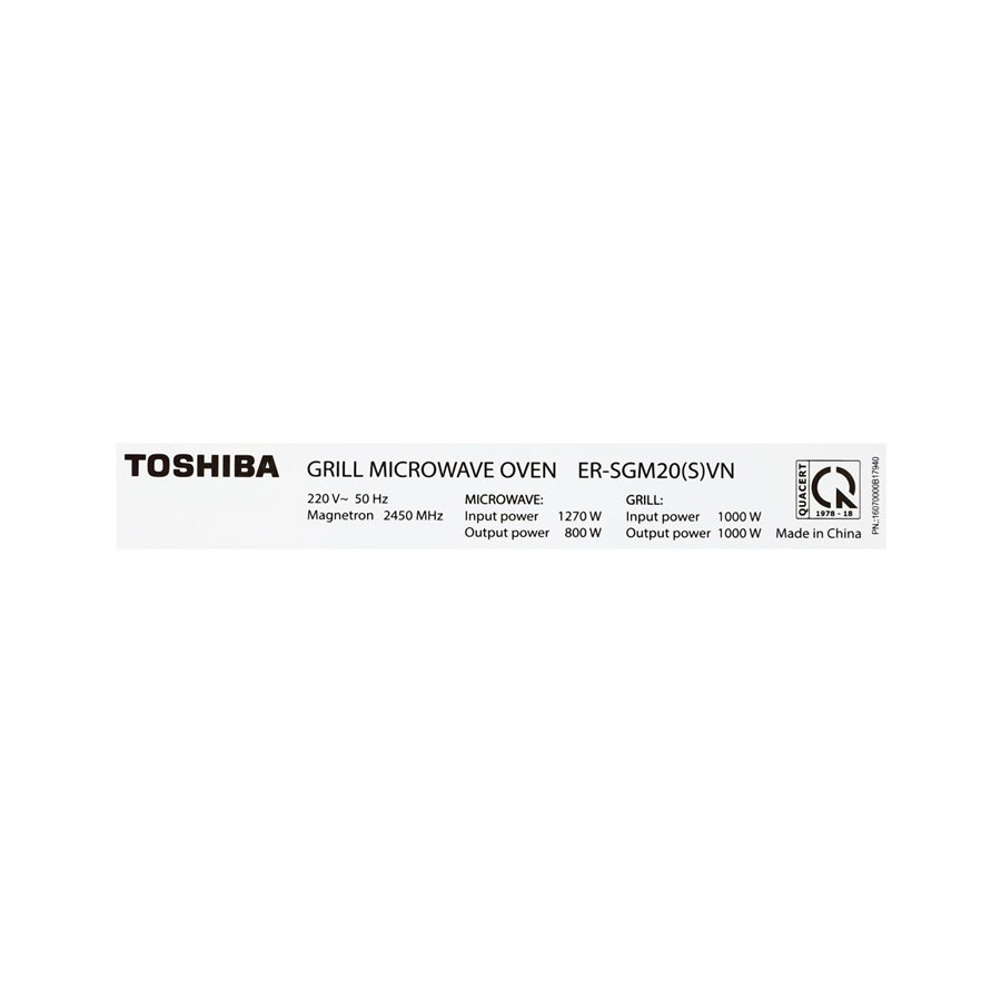 Lò vi sóng Toshiba ER-SGM20(S)VN – 20 lít