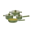 Bộ nồi chống dính Ceramic Elmich Olive EL5220OV04 quánh 16,nồi 20,24,chảo 26cm