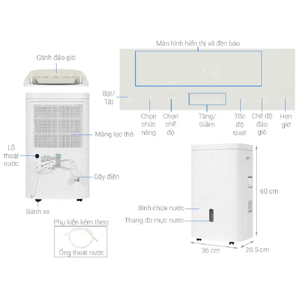 Máy hút ẩm Electrolux EDH10TRBW1