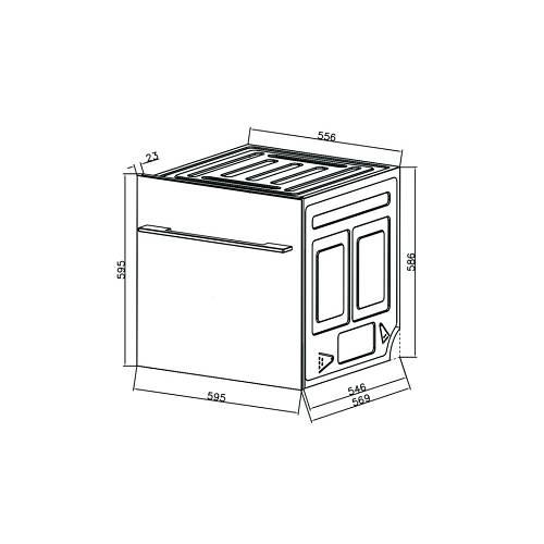 Máy rửa bát âm tủ Malloca WQP6-87CP