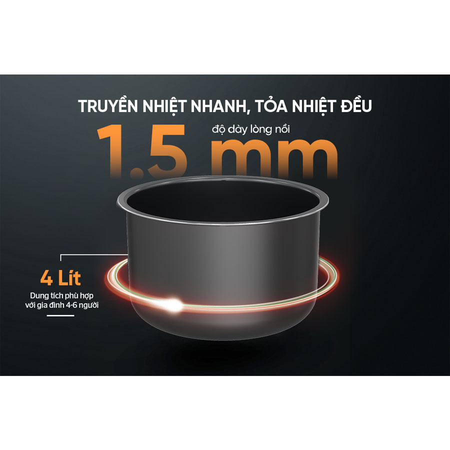 Nồi áp suất điện đa năng Sunhouse 4 lít SHD1540
