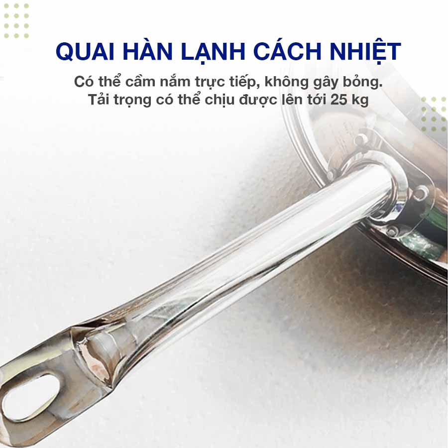 Chảo Inox chống dính Fivestar 3 đáy CKD30-3DT