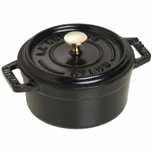 Nồi gang tròn Staub màu đen 14cm – 0.8L