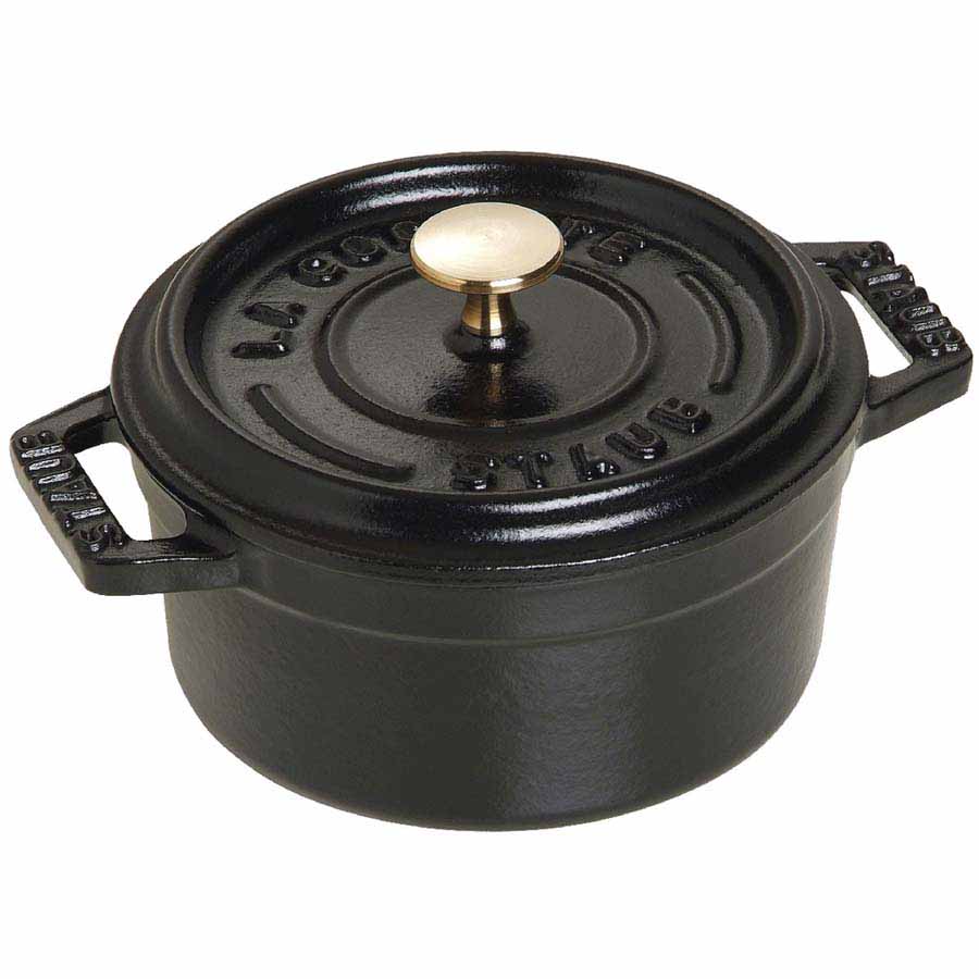 Nồi gang tròn Staub màu đen 14cm – 0.8L - toàn cảnh sản phẩm