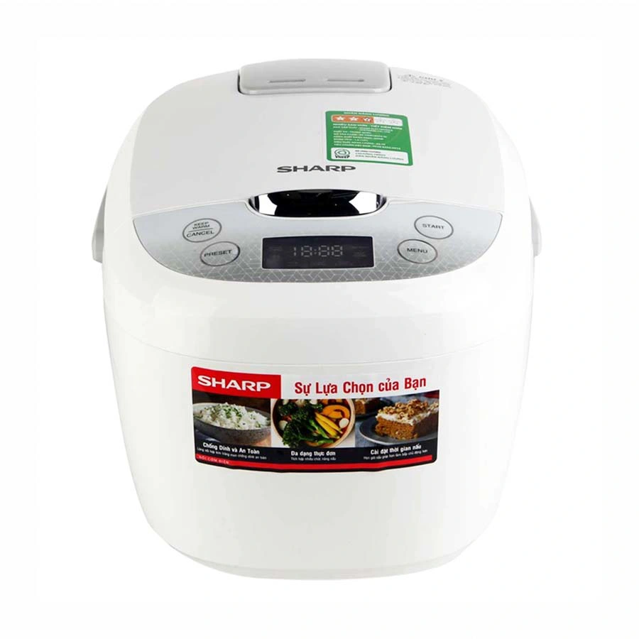 Nồi cơm điện tử Sharp KS-COM186EV-GL dung tích 1.8 lít