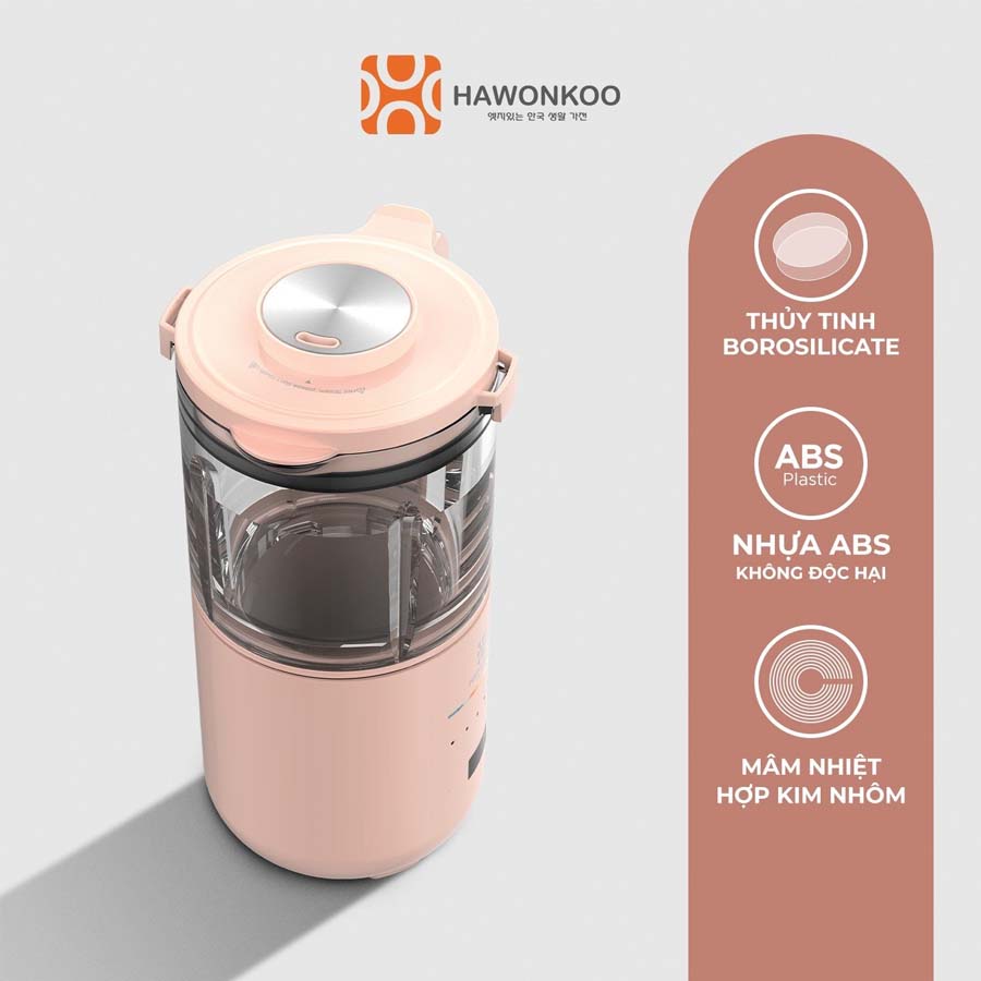 Máy làm sữa hạt đa năng Hawonkoo SMH-120-PK/GR 1400W