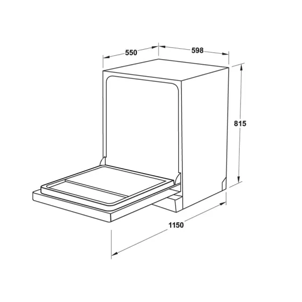Máy rửa bát âm tủ Hafele HDW-FI60AB 538.21.330