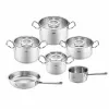 Bộ nồi Fissler Profi set 6 món vung thép kèm quánh và chảo thép size 24cm