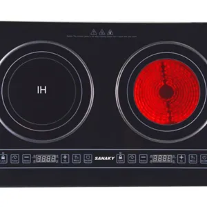 Bếp đôi điện từ và hồng ngoại Sanaky SNK-21W