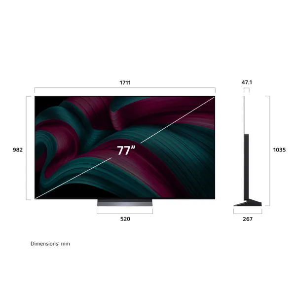 Smart Tivi OLED evo LG AI 4K 77 inch OLED77C5PSA