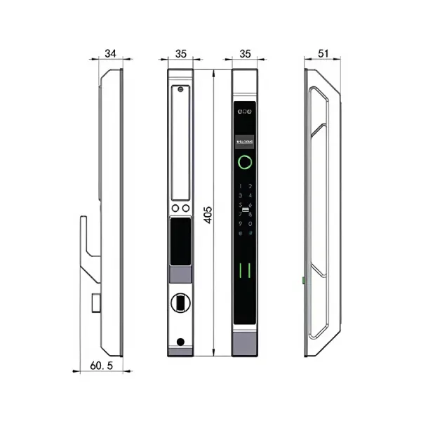 Khóa điện tử Hubert HB CNI7 TITAN EU