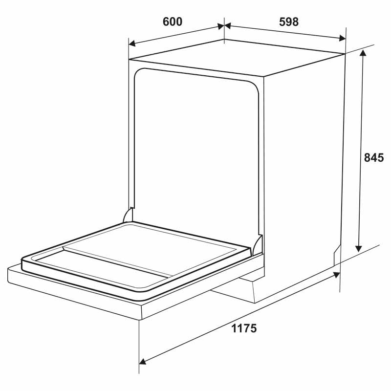 Máy rửa bát độc lập Hafele HDW-F605B 535.29.660