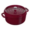 Nồi gang tròn Staub màu đỏ lựu 28cm – 6.7L
