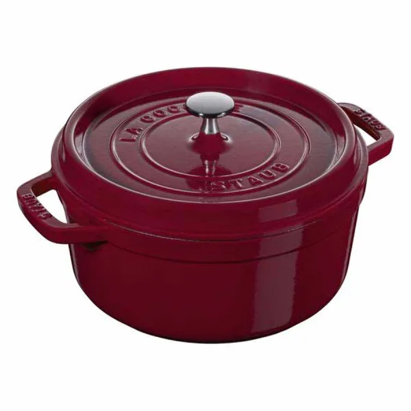 Nồi gang tròn Staub màu đỏ lựu 28cm – 6.7L