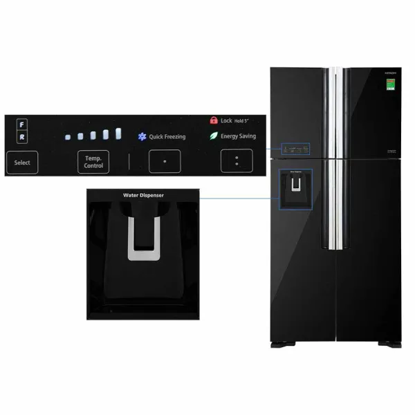 Tủ lạnh Hitachi Inverter 540 lít R-FW690PGV7 GBK