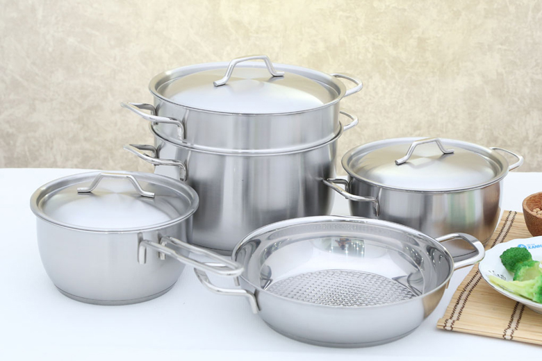 Bộ Nồi Fivestar Inox 5 Cái 3 Đáy Nắp Kính FS430B5 - toàn cảnh sản phẩm