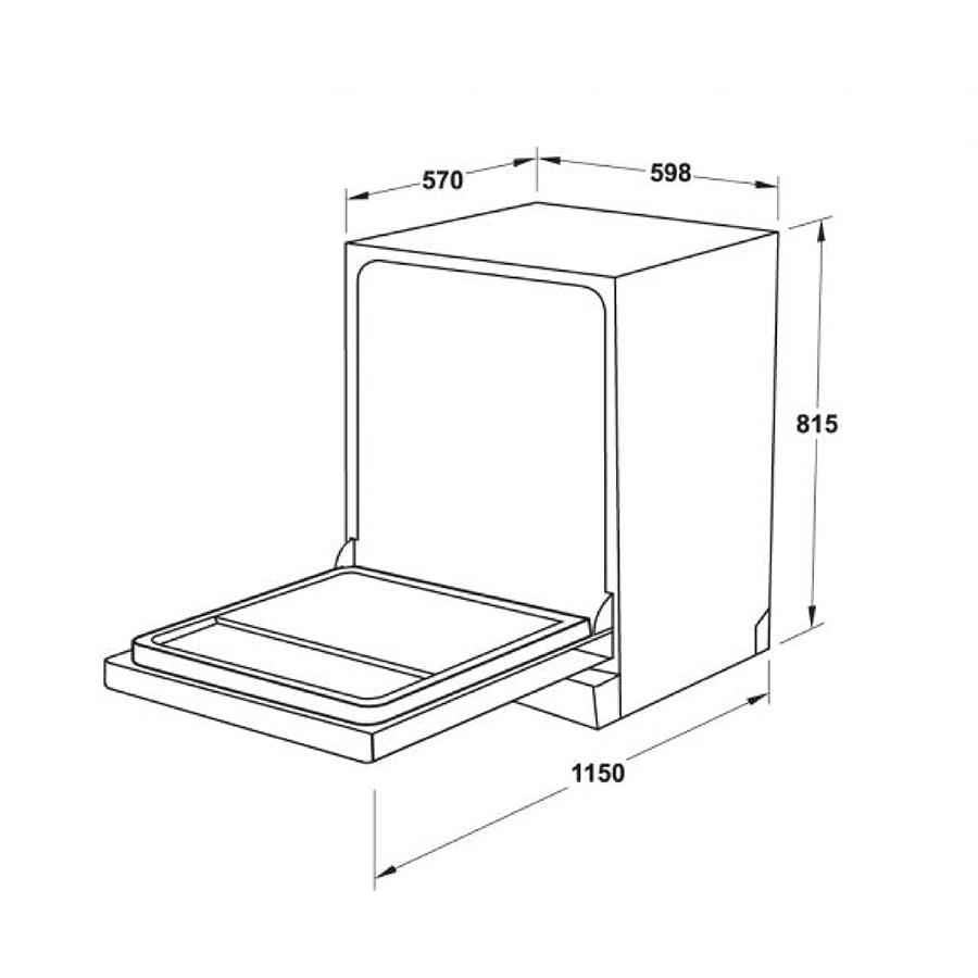 Máy rửa bát bán âm Hafele HDW-SI60AB 538.21.320