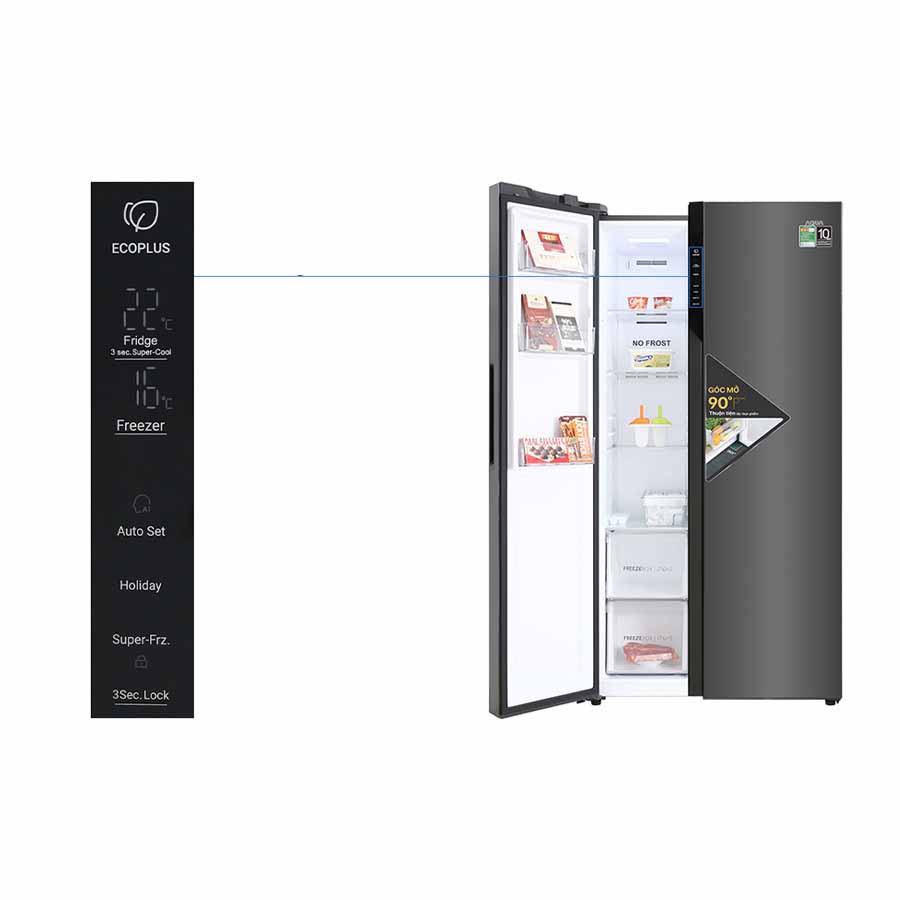 Tủ lạnh Aqua Inverter 541 lít AQR-S541XA(SG)