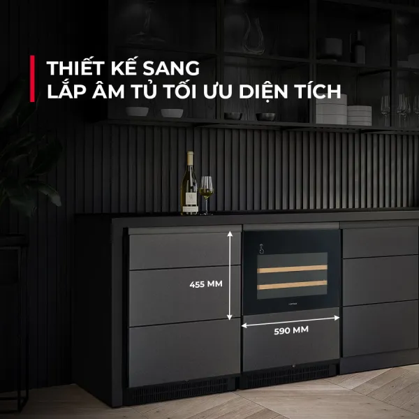 Tủ rượu âm tủ Hafele HW-C62BB 533.17.001