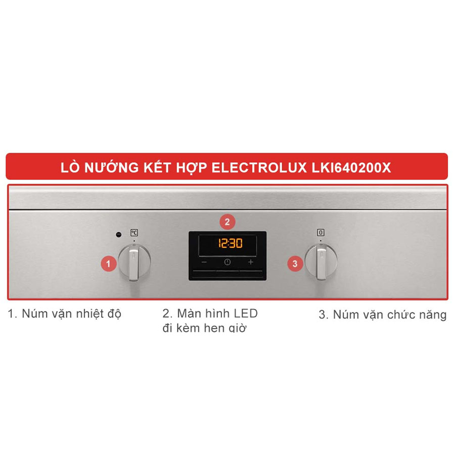 Bếp từ kết hợp lò nướng Electrolux LKI640200X
