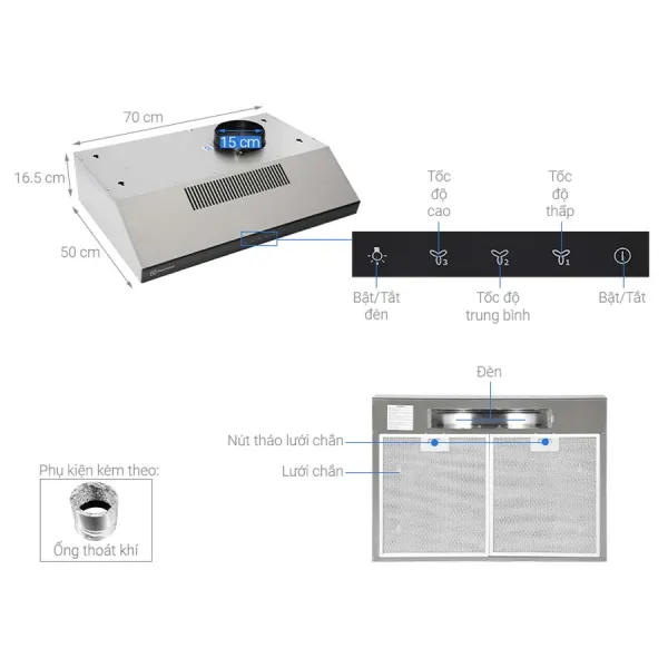 Máy hút mùi Electrolux ERF726SBA