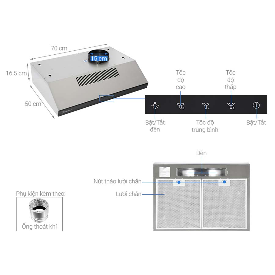 Máy hút mùi Electrolux ERF726SBA