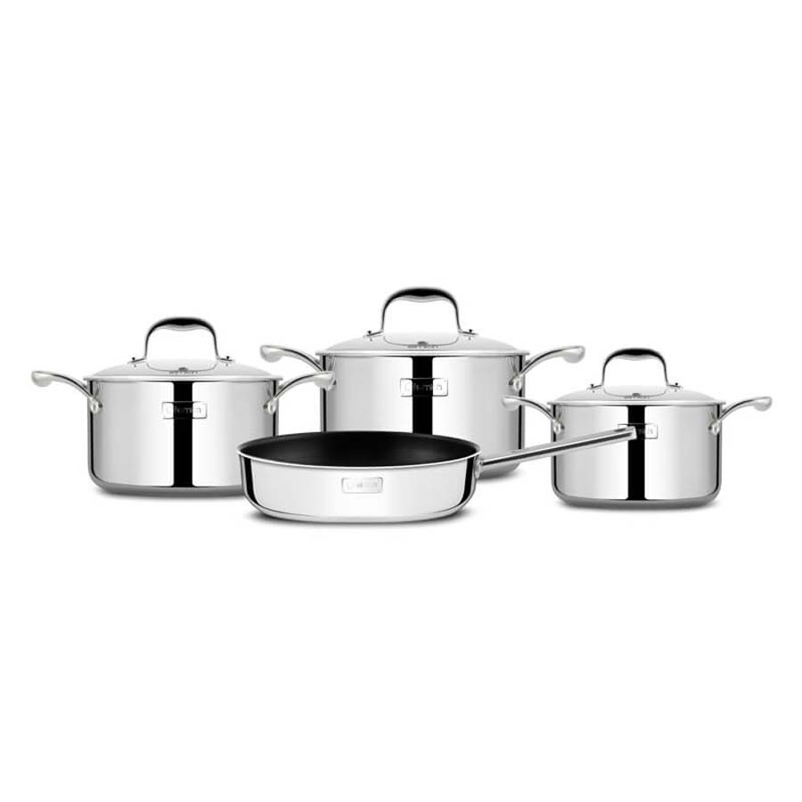 Bộ nồi Inox cao cấp 3 lớp đáy liền Trimax XS EL-3744 size 18,20,24, chảo 26cm - toàn cảnh sản phẩm