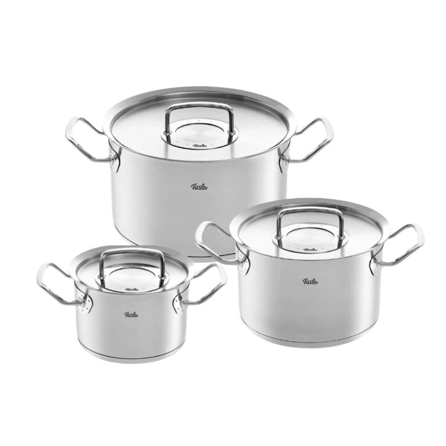 Bộ nồi Fissler Profi set 3 món vung thép - toàn cảnh sản phẩm