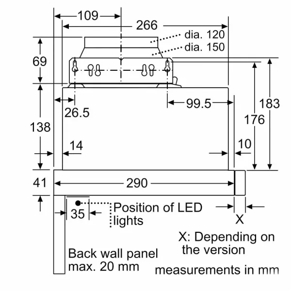 Máy hút mùi âm tủ Bosch DFL064W53B