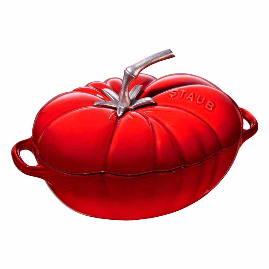 Nồi cà chua Staub màu đỏ cherry 25cm - toàn cảnh sản phẩm