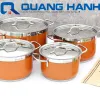 Bộ nồi Fivestar 4 chiếc màu vàng – Cao cấp