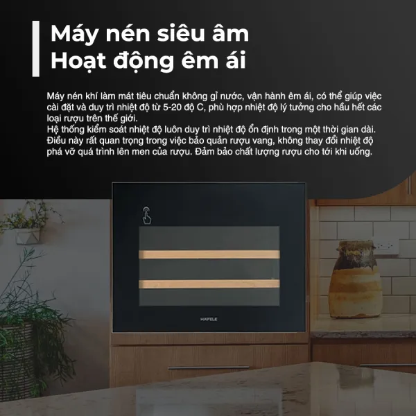 Tủ rượu âm tủ Hafele HW-C62BB 533.17.001