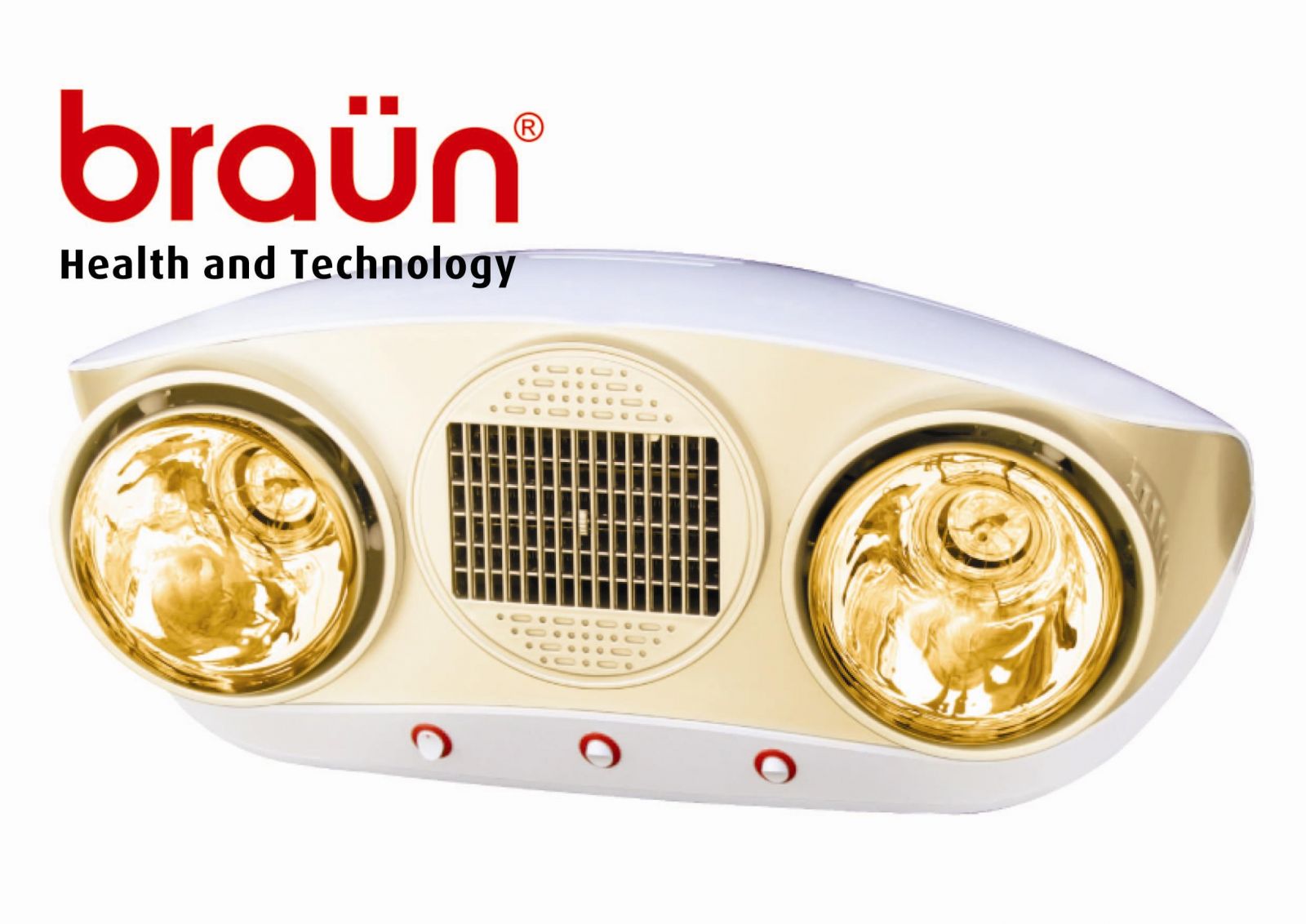 Đèn sưởi nhà tắm Braun BU02PG (bóng vàng)
