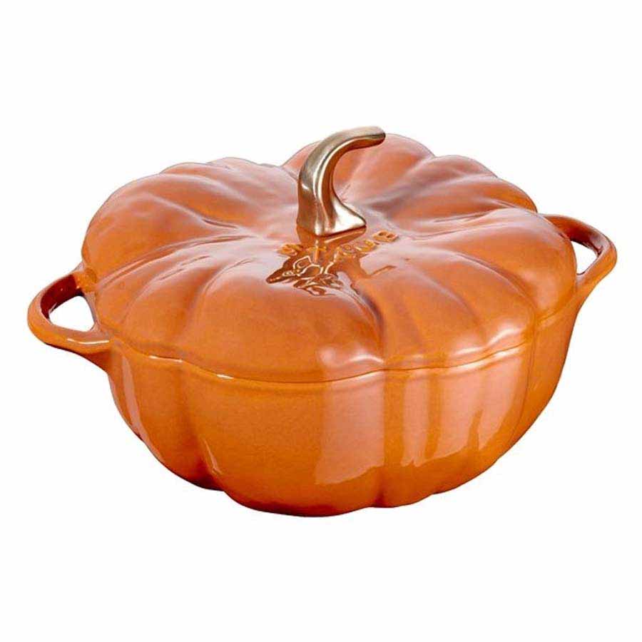 Nồi bí ngô Staub màu nâu vàng 28cm (B) - toàn cảnh sản phẩm