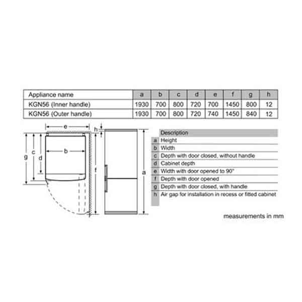 Tủ lạnh 505 lít Bosch KGN56HI3P